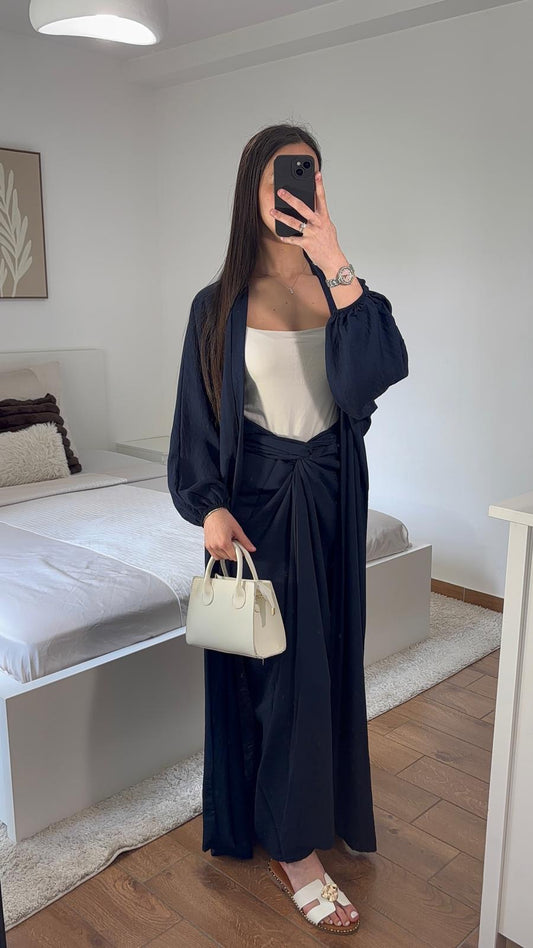 Jupe + kimono [bleu marine]